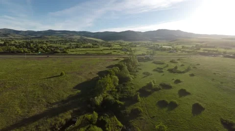 Aerial: Rural Freeway WIth Traffic 動画素材 54044271