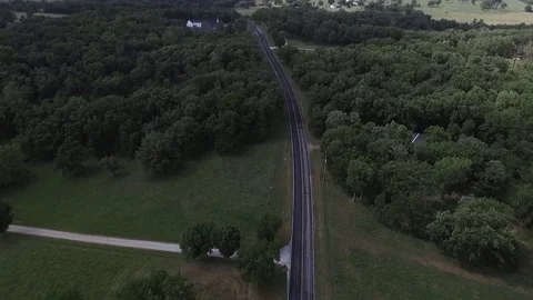 Aerial Rural Highway Stock Footage 80259123