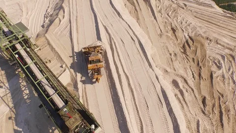 Aerial of salt mining on top of the Monte Kali Видео 116229131