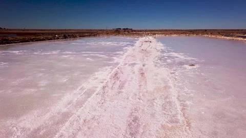 Aerial of salt pan Stock Footage 327252096