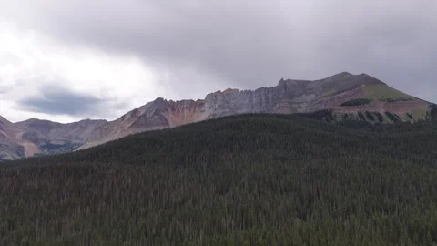 Aerial of San Juan mountain range in southern Colorado near Rico in summer Stock Footage 342057762