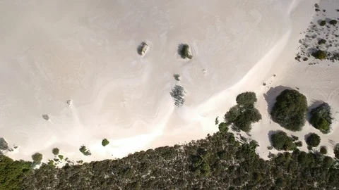 Aerial of a sand dune Stock Footage 102127649