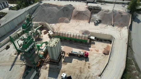 Aerial sand quarry Stock Footage 217824279