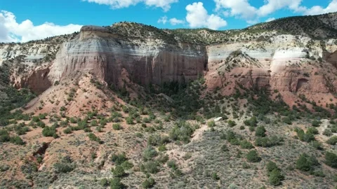 Aerial Sandstone Cliffs Stock Footage 253688876