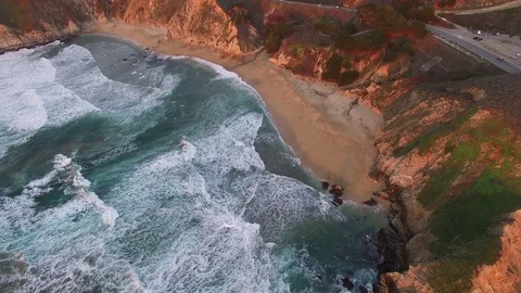 Aerial of Sandy Beach Vidéo 71942429