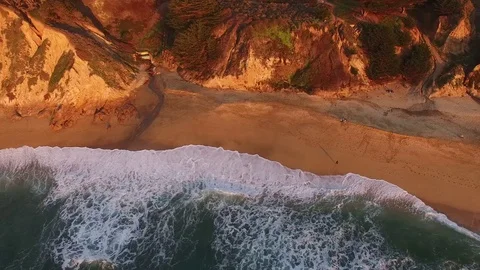 Aerial of Sandy Beach Stockbeeldmateriaal 71944680