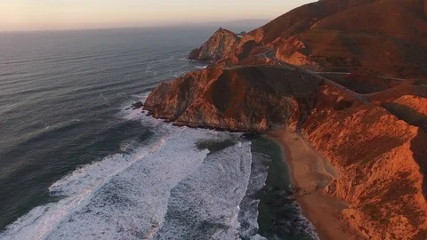Aerial of Sandy Beach Stock Footage 71944844