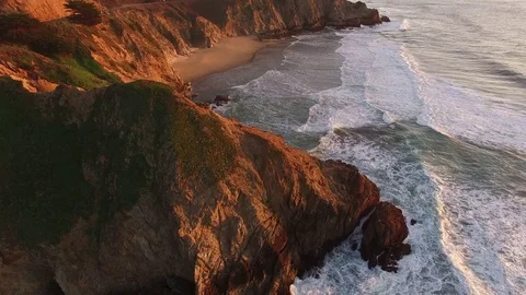Aerial of Sandy Beach Stock-Footage 71944952