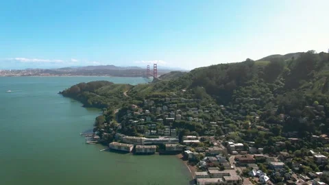 Aerial of Sausalito Stock Footage 168770636