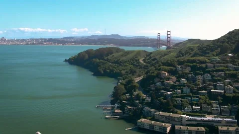 Aerial of Sausalito Stock Footage 168770723
