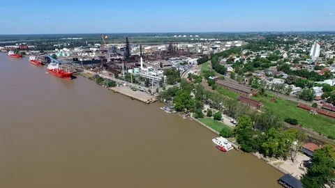 Aerial scene with drones. Aerial camera with orbital movement over the Stock Footage 107893971