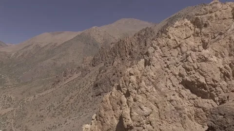 Aerial scene with drones. Camera forward on the edge of the mountains. Stock Footage 156988017