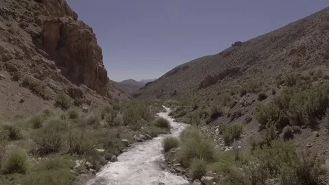 Aerial scene with drones. Camera forward on the edge of the mountains. Stock Footage 156988077