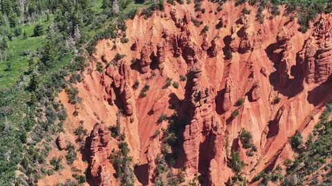 Aerial scenic Nebo Loop Devils Kitchen Utah pull 4K Stock Footage 279818460