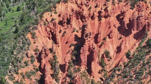 Aerial scenic Nebo Loop Devils Kitchen Utah towards 2 4K Stock Footage 279818621