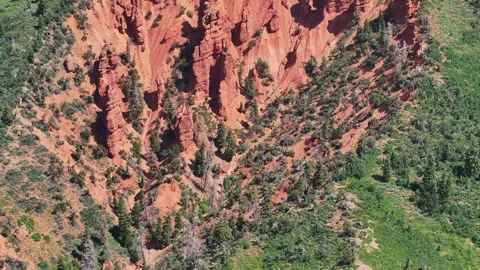 Aerial scenic Nebo Loop Devils Kitchen Utah towards 1 4K Stock Footage 279818739