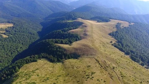 Aerial scenic video of mountains range. summer day Stock Footage 80600679