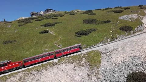 Aerial of Schafberg train, Upper Austria Vídeo Stock 103846559