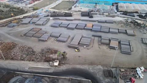 Aerial scrap waste Stock Footage 239272700