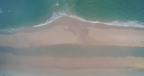 Aerial seaside footage with relaxing music Stock Footage