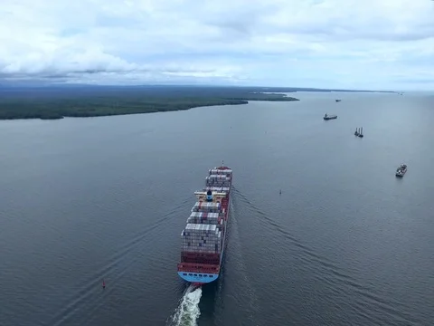 Aerial Ship Vídeos de archivo 75170044