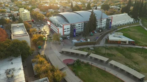 Aerial Shoit over Cantoni Stadium in San Juan City Argentina Vídeos de archivo 229502910