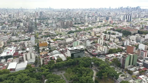 Aerial Shoot going back in Parque Patricios 스톡 동영상 139588467