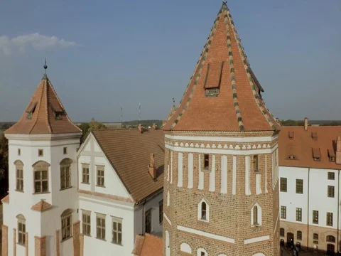 The Aerial Shoot Of Mir Castle Complex In Belarus. 库存影片 81245991