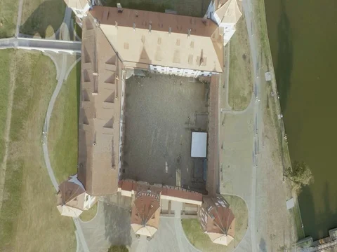 The Aerial Shoot Of Mir Castle Complex In Belarus. Stock Footage 81254025