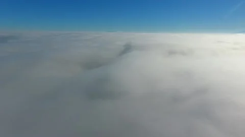Aerial Shoot over clouds in the sun Stock Footage 139514431