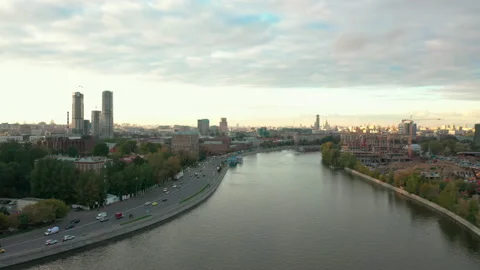 Aerial shoot of the river 스톡 동영상 166817789