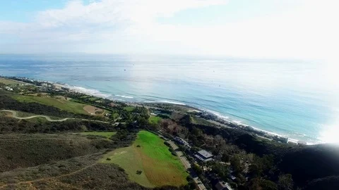 Aerial shooting of Malibu city and forests Stock Footage