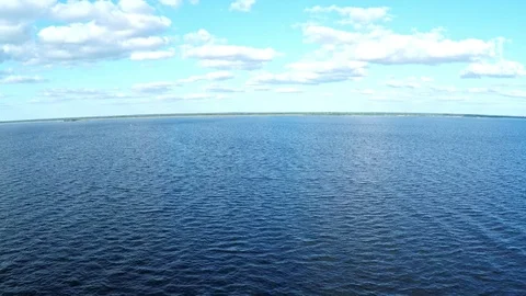 Aerial shooting over the water surface Video stock 99070102