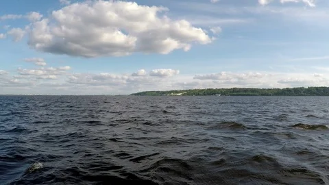 Aerial shooting over the water surface Stock Footage 99071492