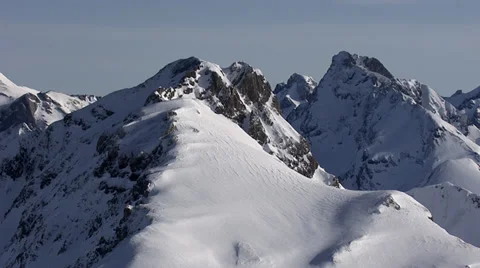 Aerial Shot in the Alps Stock Footage 33144633