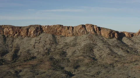 Aerial shot approaching multiple mountain ridges Stock Footage 191090541