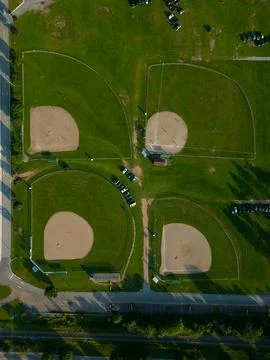 Aerial Shot of Baseball Fields Foto stock