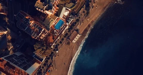 Aerial shot of a beach Stockbeeldmateriaal 87077652