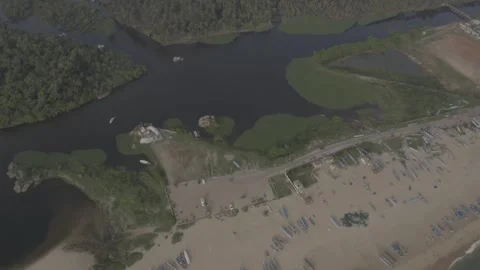 Aerial Shot of the Beach  Stock Footage 240606390
