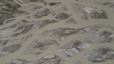 Aerial shot of beautiful river forming pattern in Spiti Valley. Stock Footage 249243766