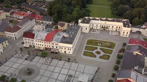 Aerial Shot Of Beautifully City Karvina Stock Footage