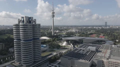 Aerial Shot - BMW Munich Stock Footage 161896589