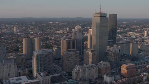 Aerial shot of Boston Stock Footage 128077136