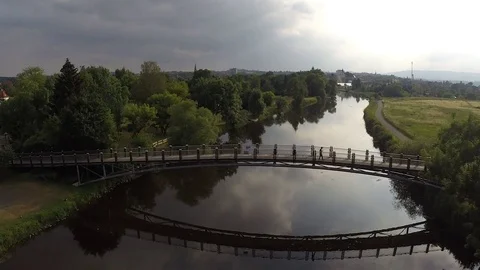 Aerial shot bridge Stock Footage 82398337