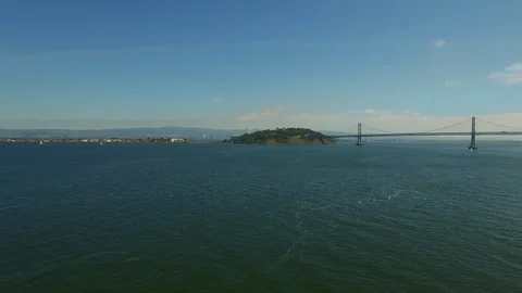 Aerial shot of a bridge. Stock Footage 89983310
