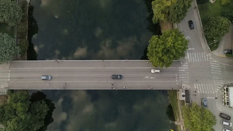 Aerial Shot Of A Bridge Stock Footage 94756490