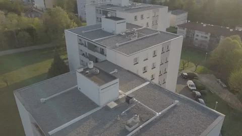 Aerial shot building 2 Stock Footage