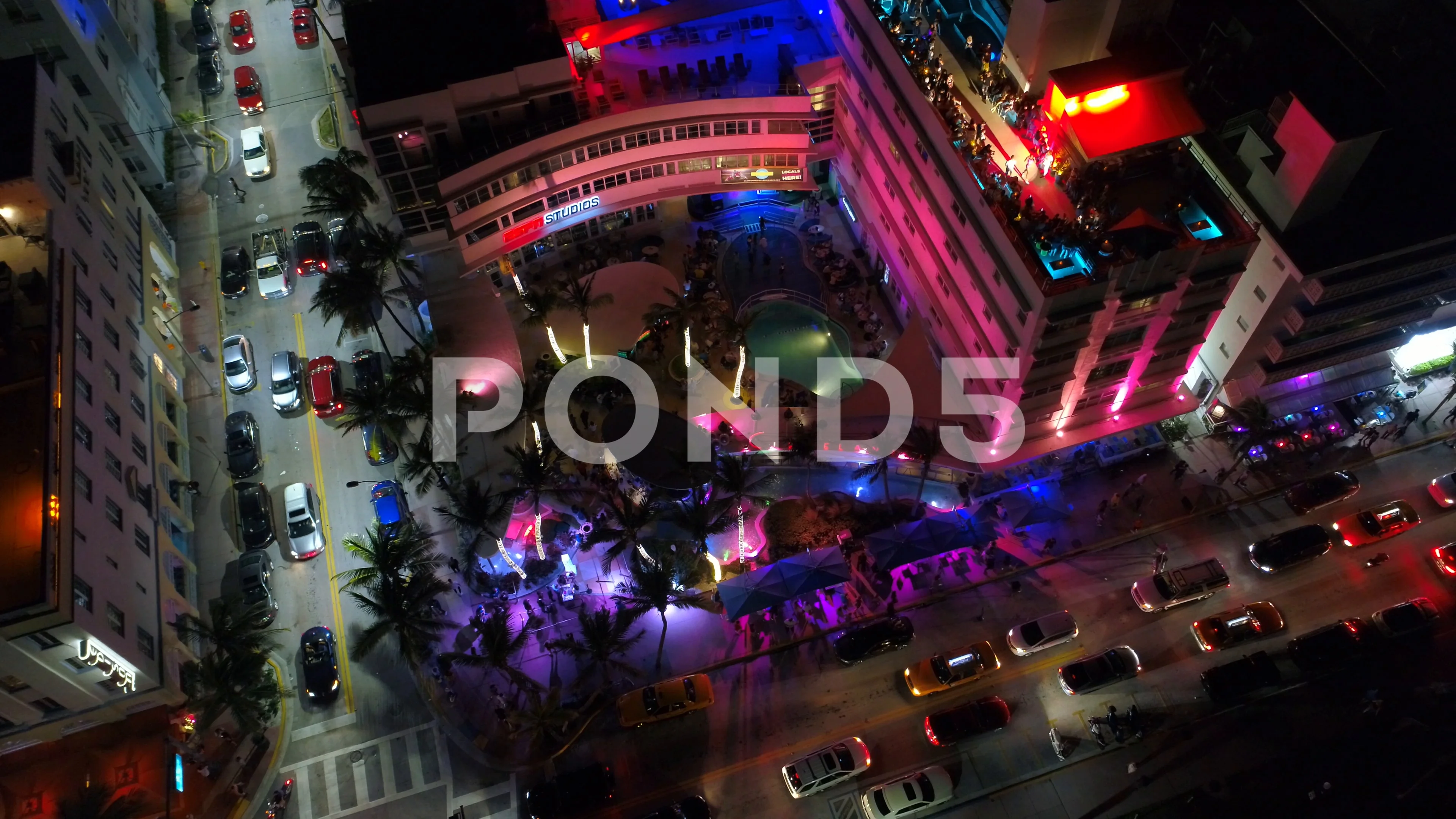 Aerial Shot Clevelander South Beach Hotel And Bar 4k Video 80949500