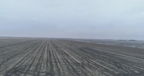Aerial shot of endless fields - Fall - Day Stock Footage 146483338