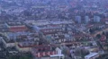 Aerial shot of evening megalopolis, intensive traffic time lapse HD Footage
